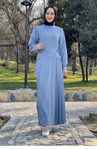 Robe Hijab Bleu Bébé 2298NRY.BBM