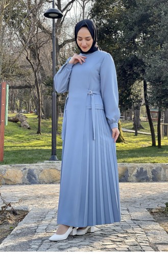 Robe Hijab Bleu Bébé 2298NRY.BBM