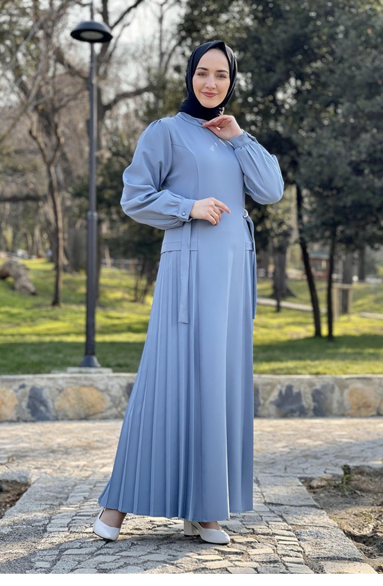 Baby blue hijab outfit sale