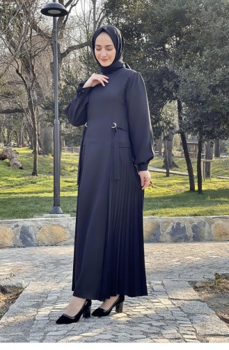 Black İslamitische Jurk 2298NRY.SYH