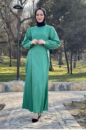 Grün Hijab Kleider 2298NRY.YSL