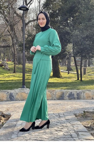 Grün Hijab Kleider 2298NRY.YSL