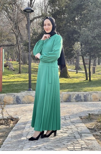 Grün Hijab Kleider 2298NRY.YSL
