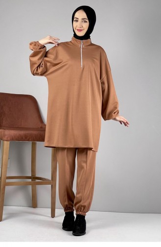 Fermuarlı İkili Takım Taba