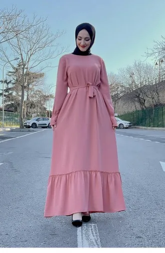 Robe Hijab Rose Pâle 5022BGM.GKR