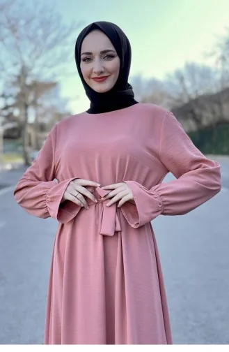 Robe Hijab Rose Pâle 5022BGM.GKR