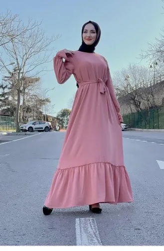 Robe Hijab Rose Pâle 5022BGM.GKR