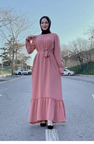 Robe Hijab Rose Pâle 5022BGM.GKR