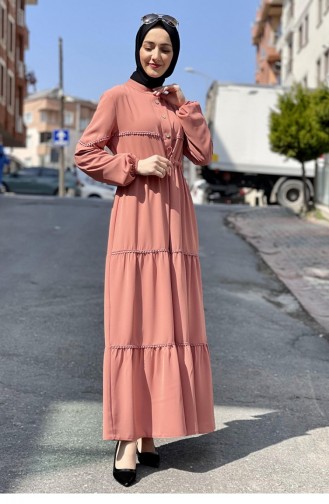 Dusty Rose Hijab Dress 5025BGM.GKR