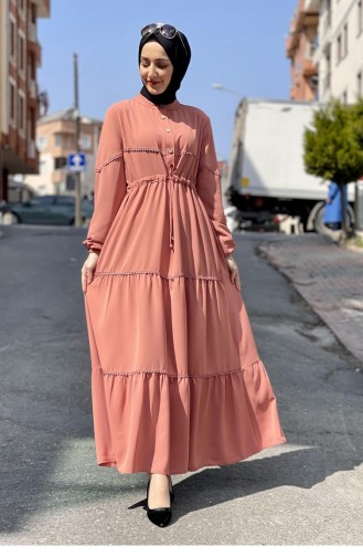 Dusty Rose Hijab Dress 5025BGM.GKR