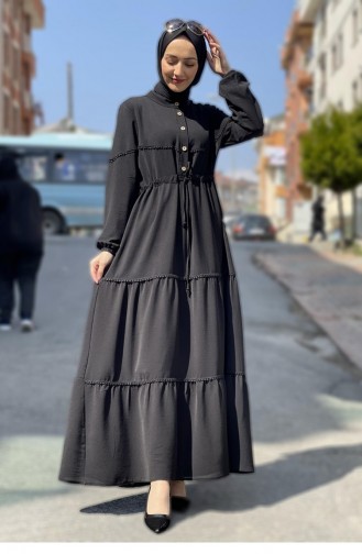 Black Hijab Dress 5025BGM.SYH