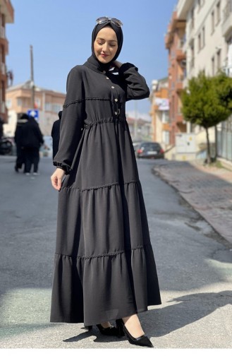 Black Hijab Dress 5025BGM.SYH