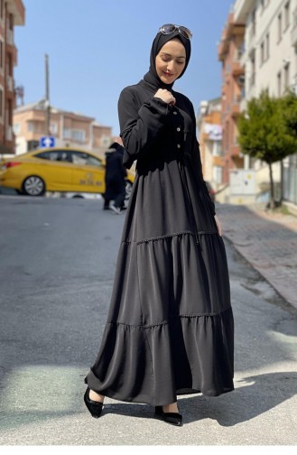 Black Hijab Dress 5025BGM.SYH