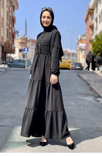 Black Hijab Dress 5025BGM.SYH
