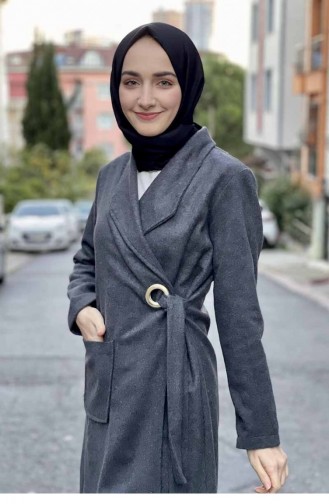 Kaşe Kaban Gri