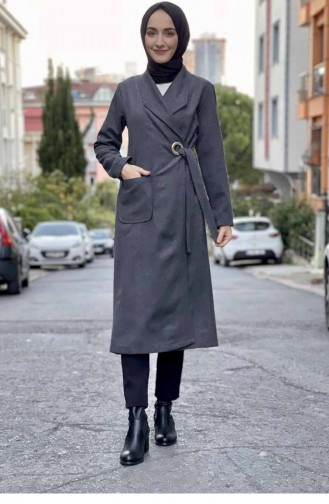 Kaşe Kaban Gri