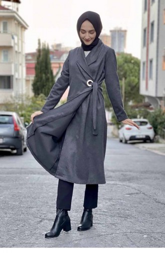 Kaşe Kaban Gri