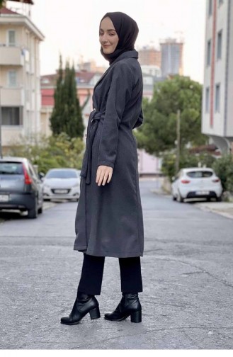 Kaşe Kaban Gri