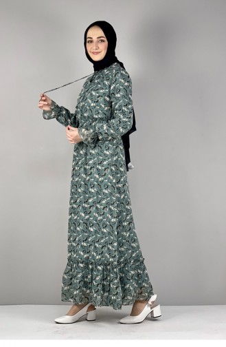 Robe Hijab Vert noisette 5363KLC.CYS
