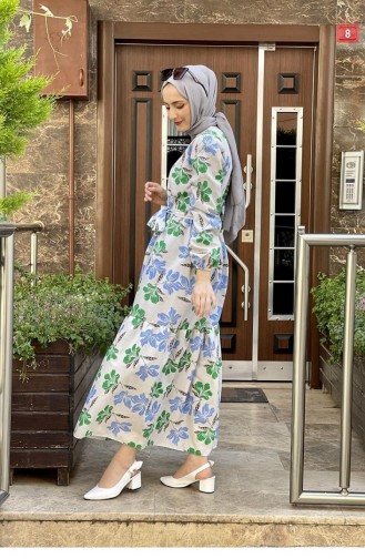 Green Hijab Dress 5376END.YSL