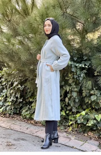 Kasjmier Cape Met Knopen 5392A-03 Babyblauw 5392A-03