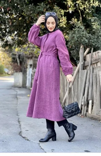 كيب كشمير بأزرار 5392A-05 لون أرجواني 5392A-05