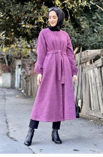 كيب كشمير بأزرار 5392A-05 لون أرجواني 5392A-05