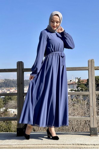 Indigo Hijab Dress 5401END.ING