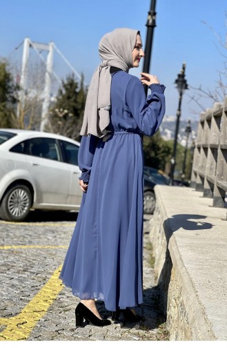 Indigo Hijab Dress 5401END.ING