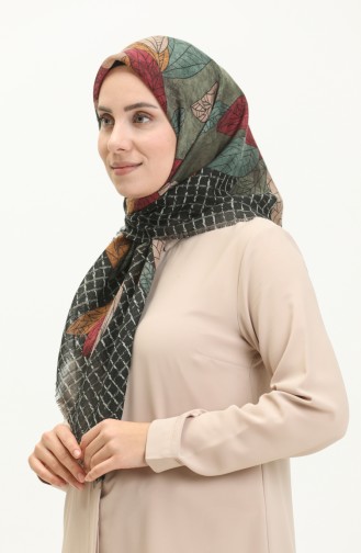 Écharpe à Motifs 13209-04 Noir Khaki 13209-04