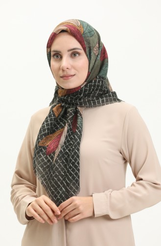 Écharpe à Motifs 13209-04 Noir Khaki 13209-04