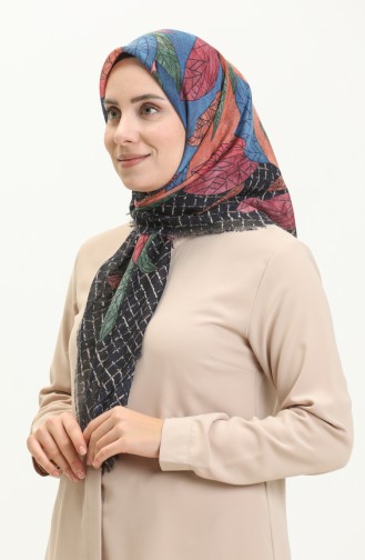 Patterned Scarf 13209-10 Navy Blue Indigo 13209-10