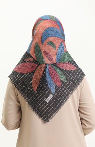 Patterned Scarf 13209-10 Navy Blue Indigo 13209-10
