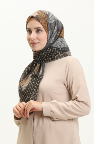 Écharpe à Motifs 13209-11 Noir Gris 13209-11