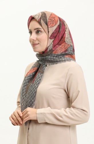 Écharpe à Motifs 13209-13 Gris Rose Pâle 13209-13