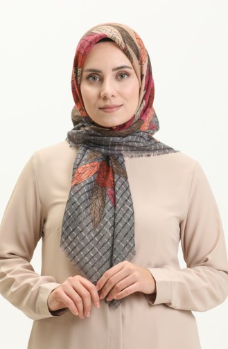 Écharpe à Motifs 13209-13 Gris Rose Pâle 13209-13