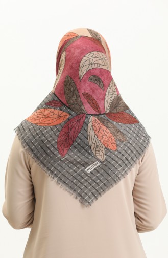 Écharpe à Motifs 13209-13 Gris Rose Pâle 13209-13