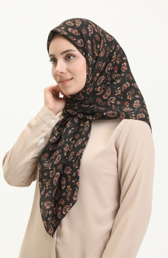 Écharpe à Motifs Mio Caz 13216-02 Noir Brique 13216-02
