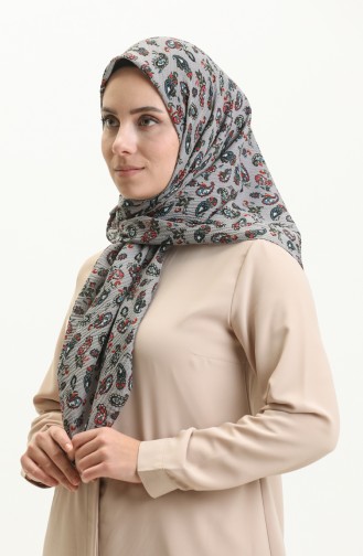 Écharpe à Motifs Mio Caz 13216-06 Gris Khaki 13216-06