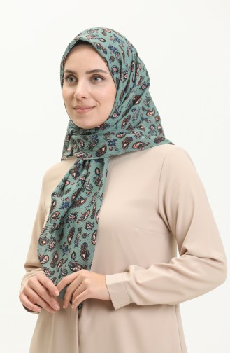Écharpe à Motifs Mio Caz 13216-08 Khaki İndigo 13216-08