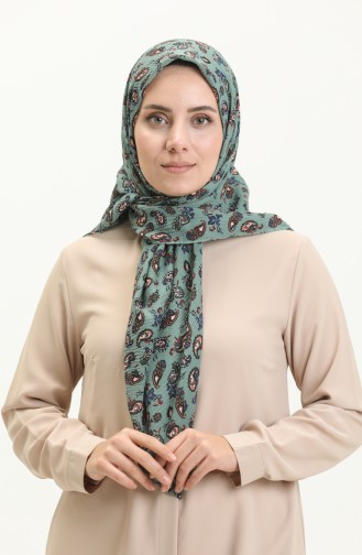 Écharpe à Motifs Mio Caz 13216-08 Khaki İndigo 13216-08