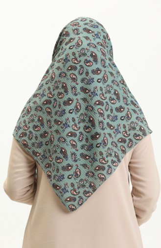 Écharpe à Motifs Mio Caz 13216-08 Khaki İndigo 13216-08