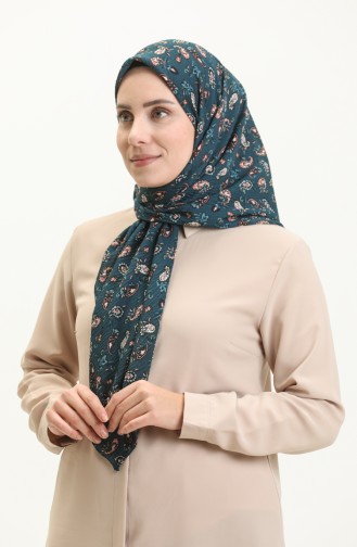 Patterned Mio Jazz Scarf 13216-13 Dusty Rose Petrol 13216-13