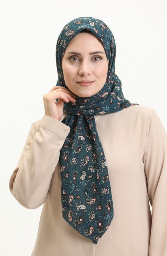 Patterned Mio Jazz Scarf 13216-13 Dusty Rose Petrol 13216-13