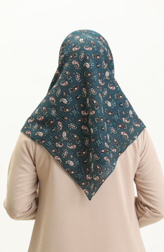 Patterned Mio Jazz Scarf 13216-13 Dusty Rose Petrol 13216-13