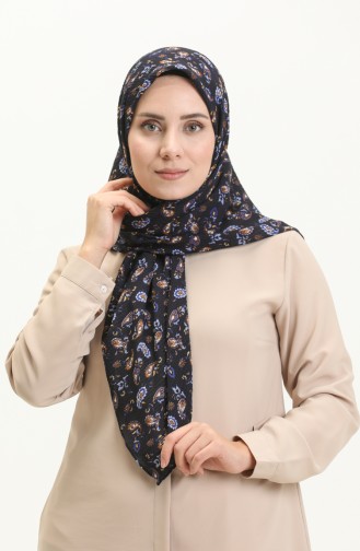 Patterned Mio Jazz Scarf 13216-15 Navy Blue Parliament 13216-15