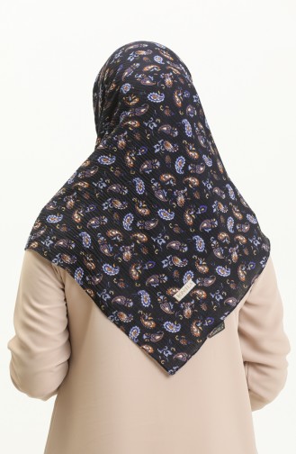 Patterned Mio Jazz Scarf 13216-15 Navy Blue Parliament 13216-15