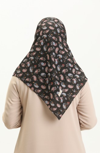 Patterned Mio Jazz Scarf 13216-16 Black Petrol 13216-16