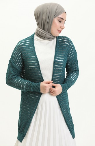 Knitted Lace Cardigan 1090-01 Petrol 1090-01