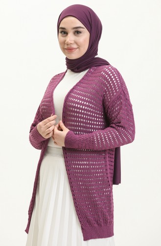 Cardigan en Dentelle 1090-02 Pourpre 1090-02